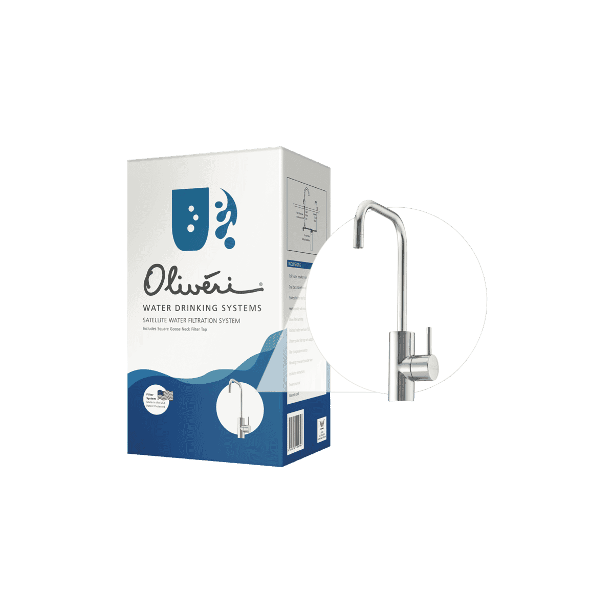 Oliveri FS7075 Satellite Water Filtration System With Square Goose Neck