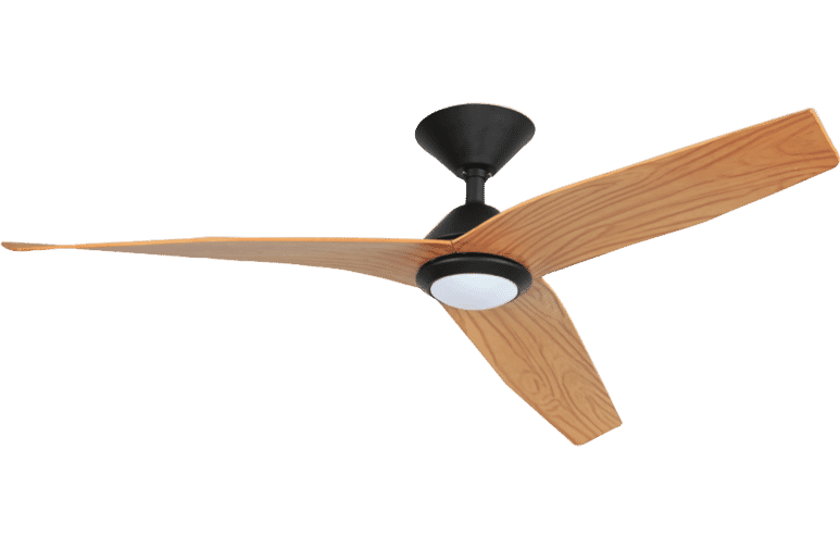 Mercator130cm Avia Dc Black Timber Ceiling Fan