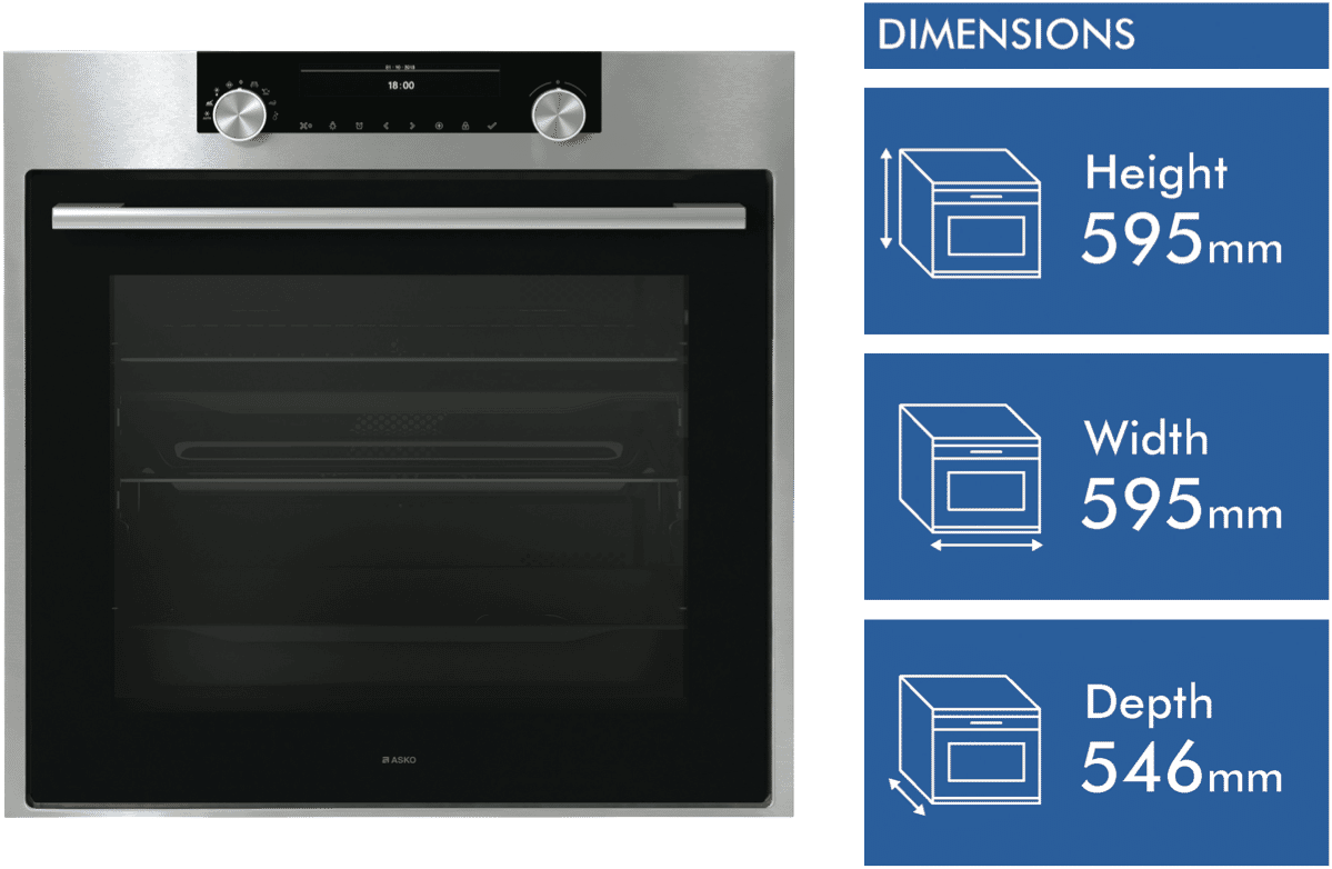 Asko OP8687S 60cm Pyrolytic Oven Stainless Steel at The Good Guys