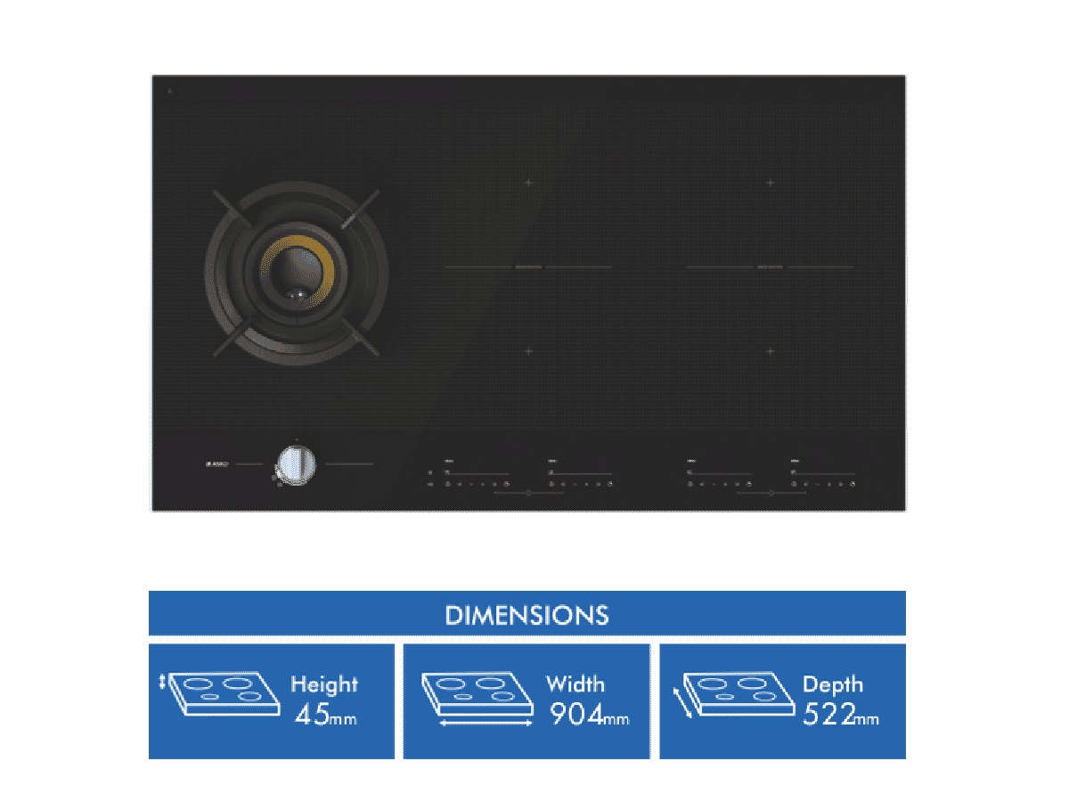 ASKO HIG1995AD 90cm Fusion Gas Induction Cooktop at The Good Guys