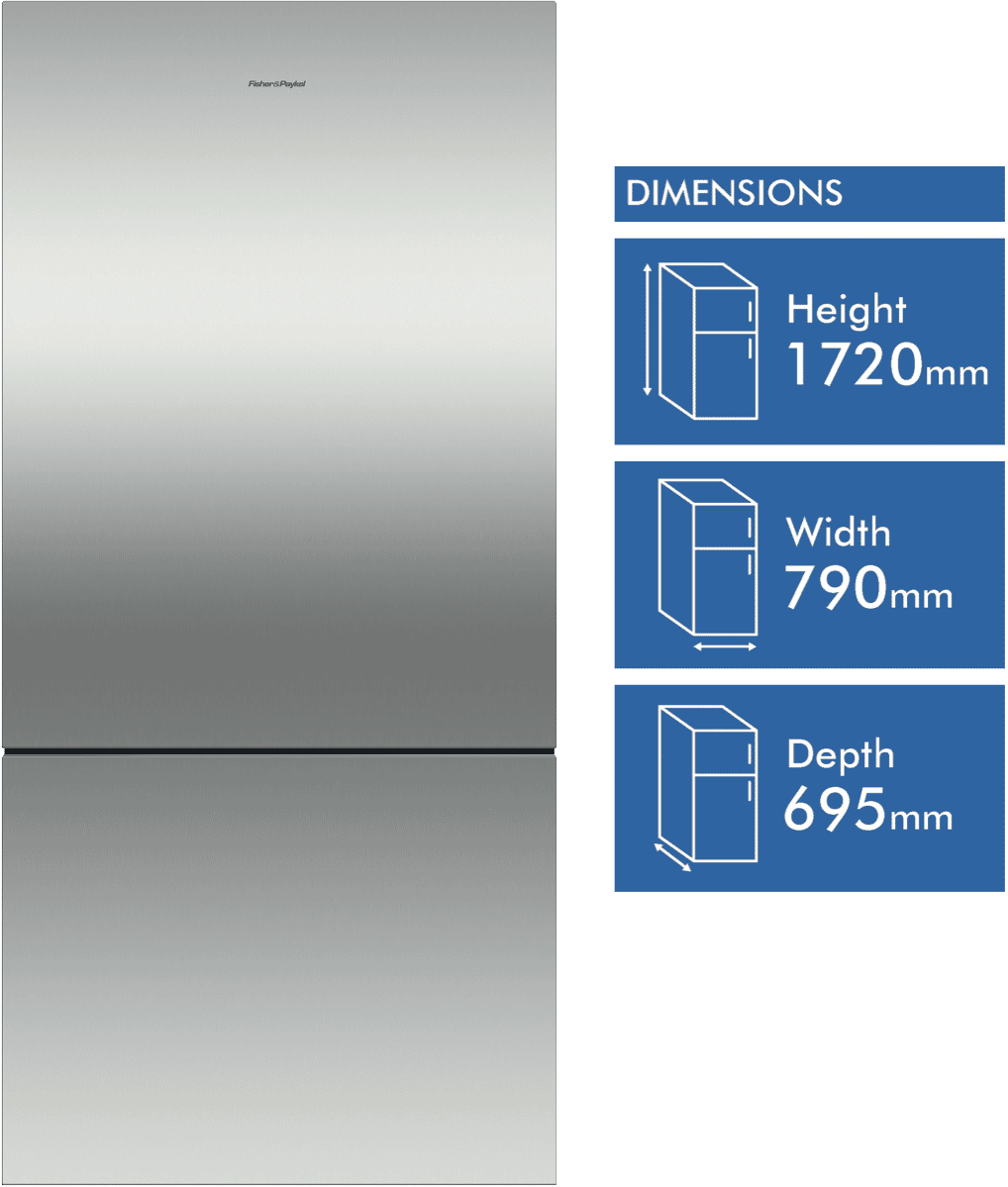 Fisher & Paykel RF522BRPX6 519L Bottom Mount Refrigerator at The Good Guys