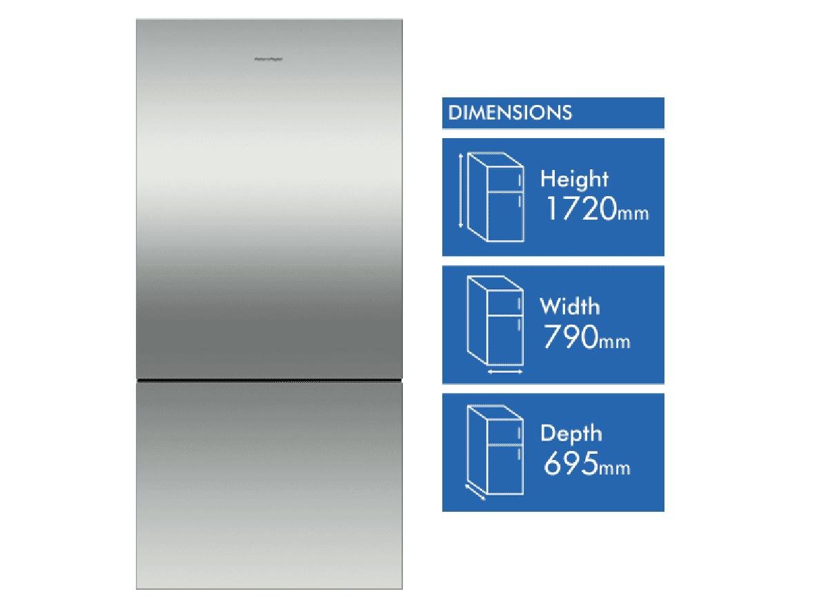Fisher & Paykel 494L Bottom Mount Refrigerator