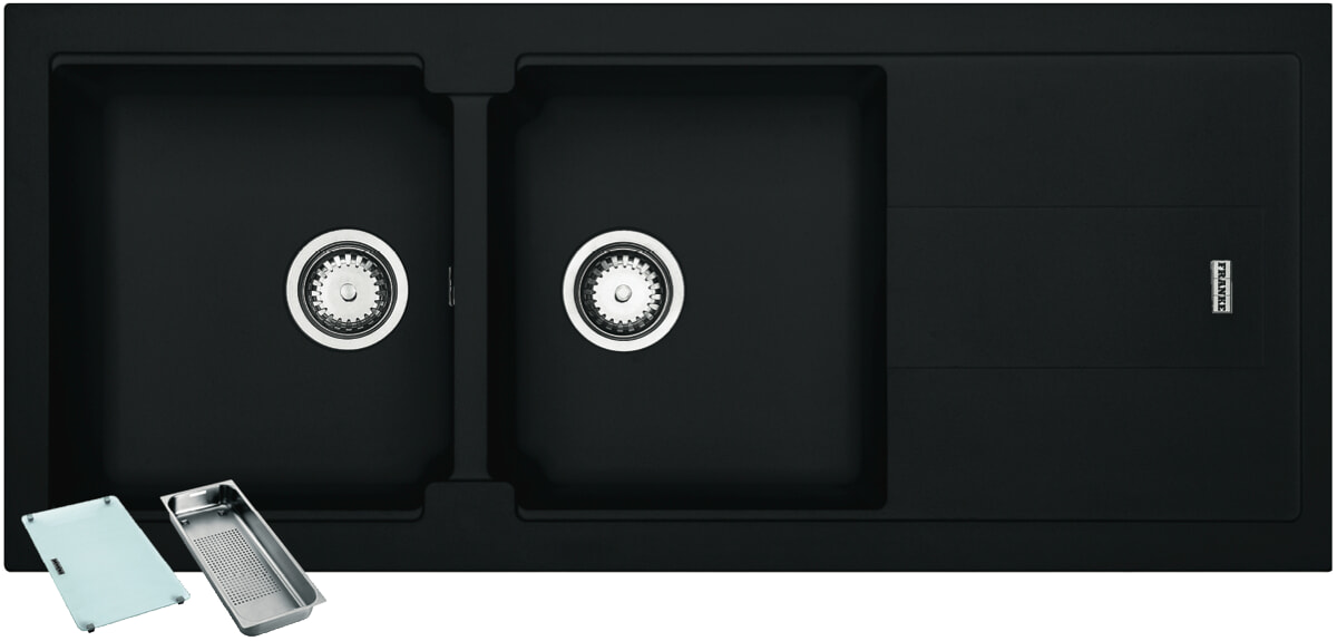 Franke BLG621REVONYX Bali Black Double Bowl Inset Sink at The Good Guys