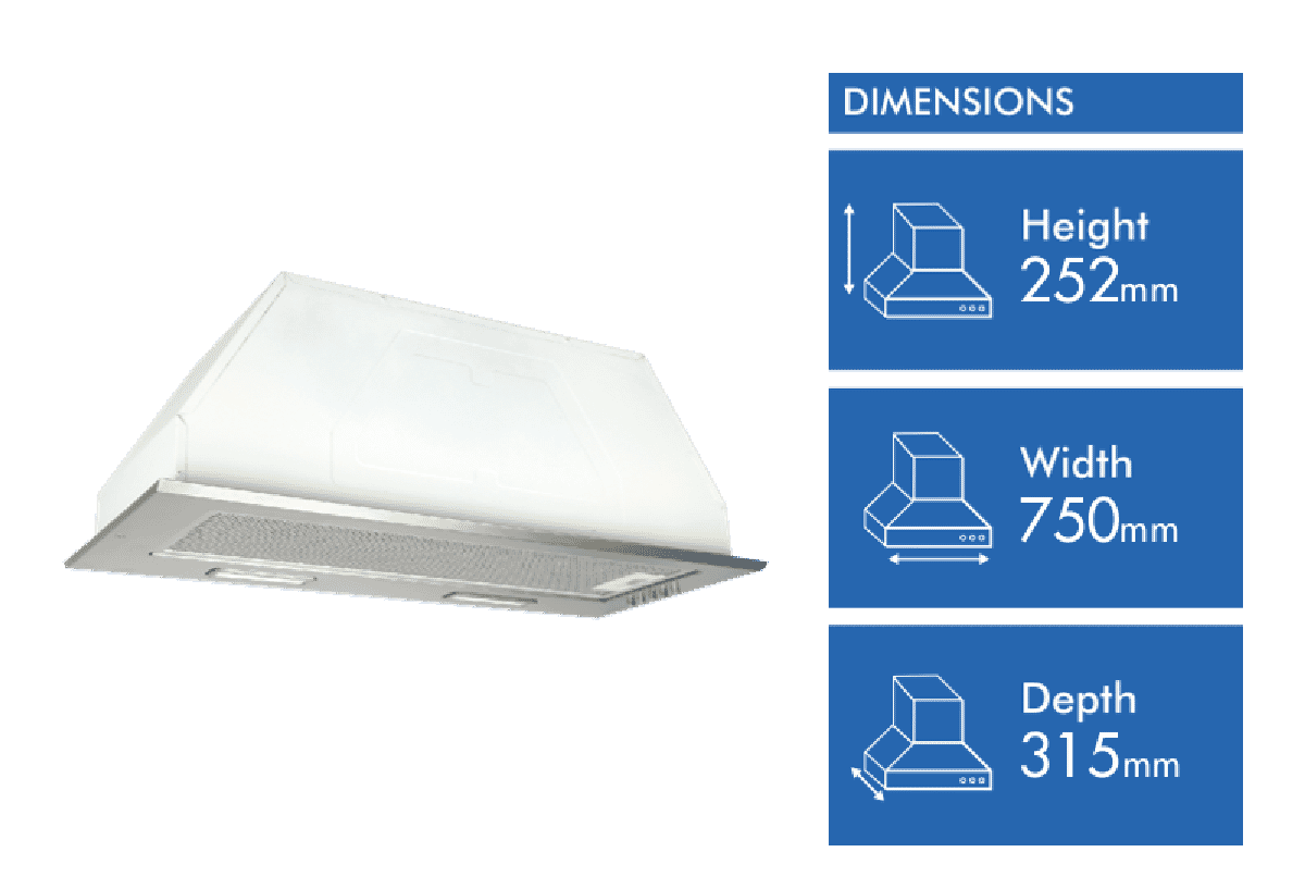 Emilia 75cm Undermount Rangehood