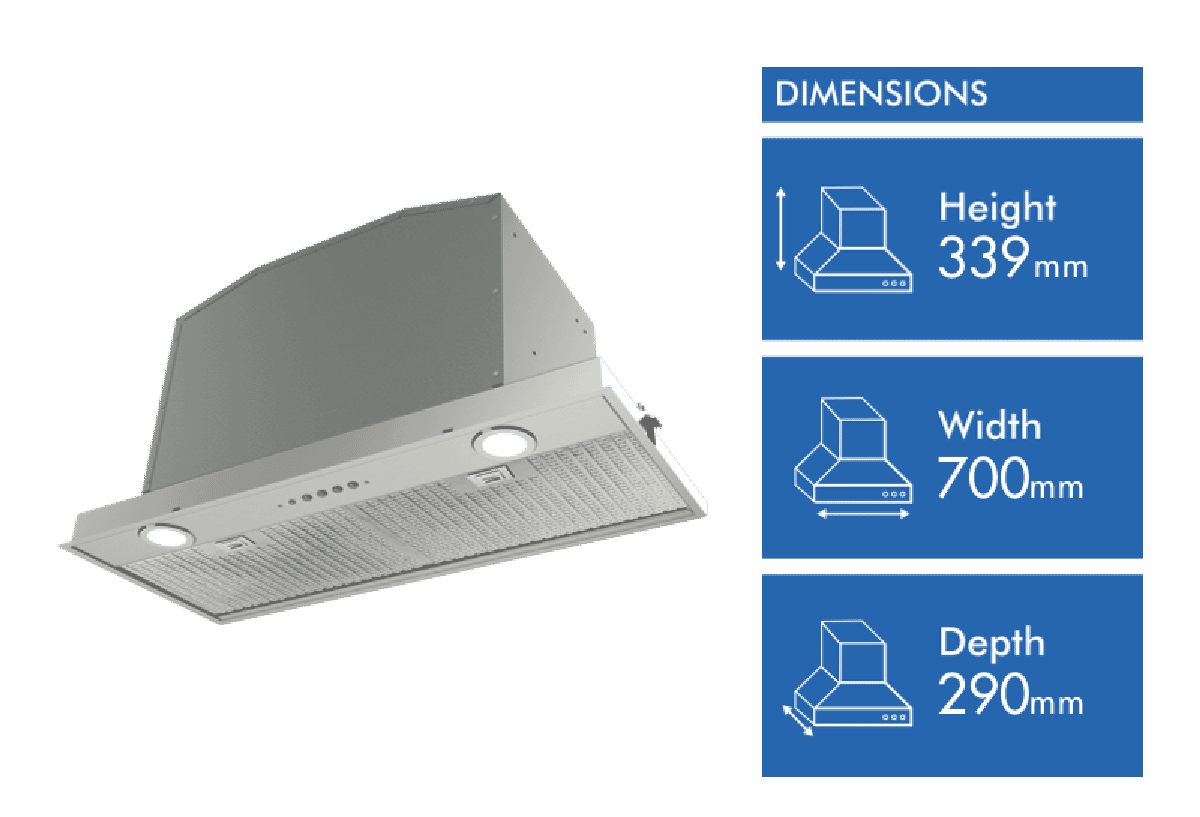 Smeg 70cm Undermount Rangehood