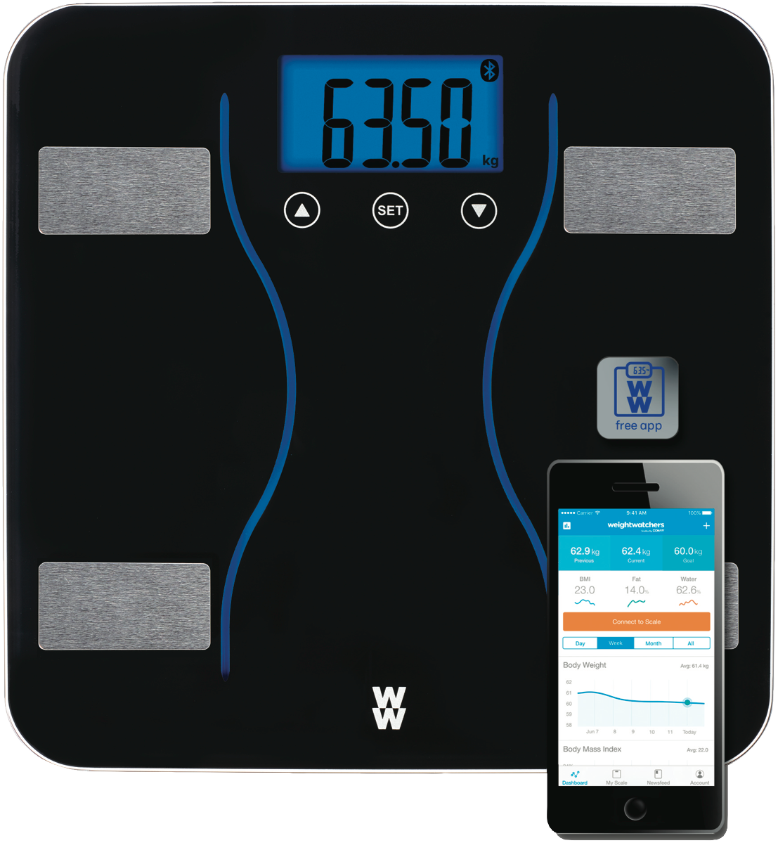 Weight Watchers WW310A Body Analysis Bluetooth Diagnostic Scale at The