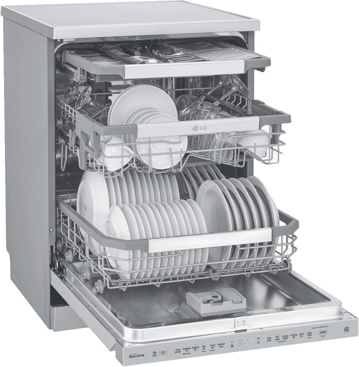 LG XD3A15NS Stainless Steel Dishwasher at The Good Guys