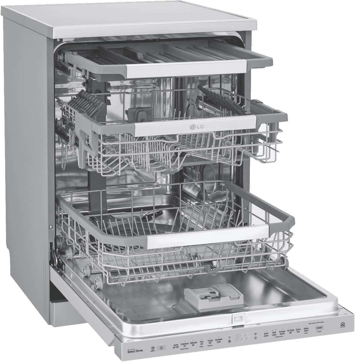 LG XD3A15NS Stainless Steel Dishwasher at The Good Guys