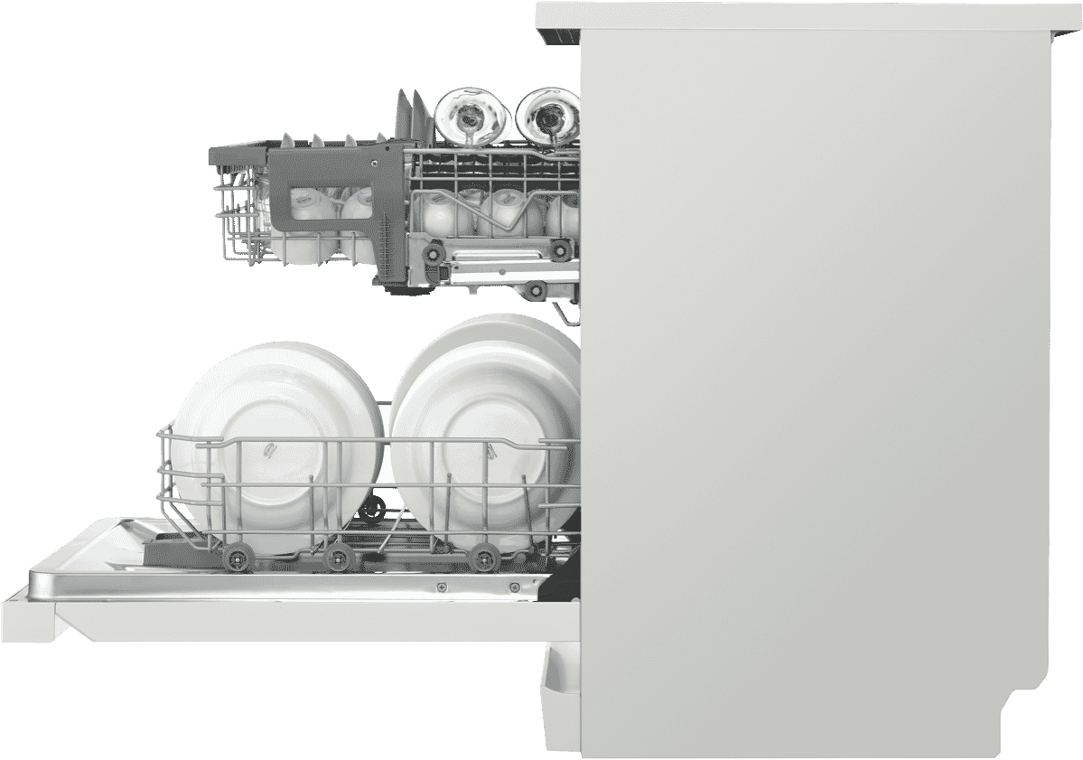 LG XD5B14WH White Dishwasher at The Good Guys