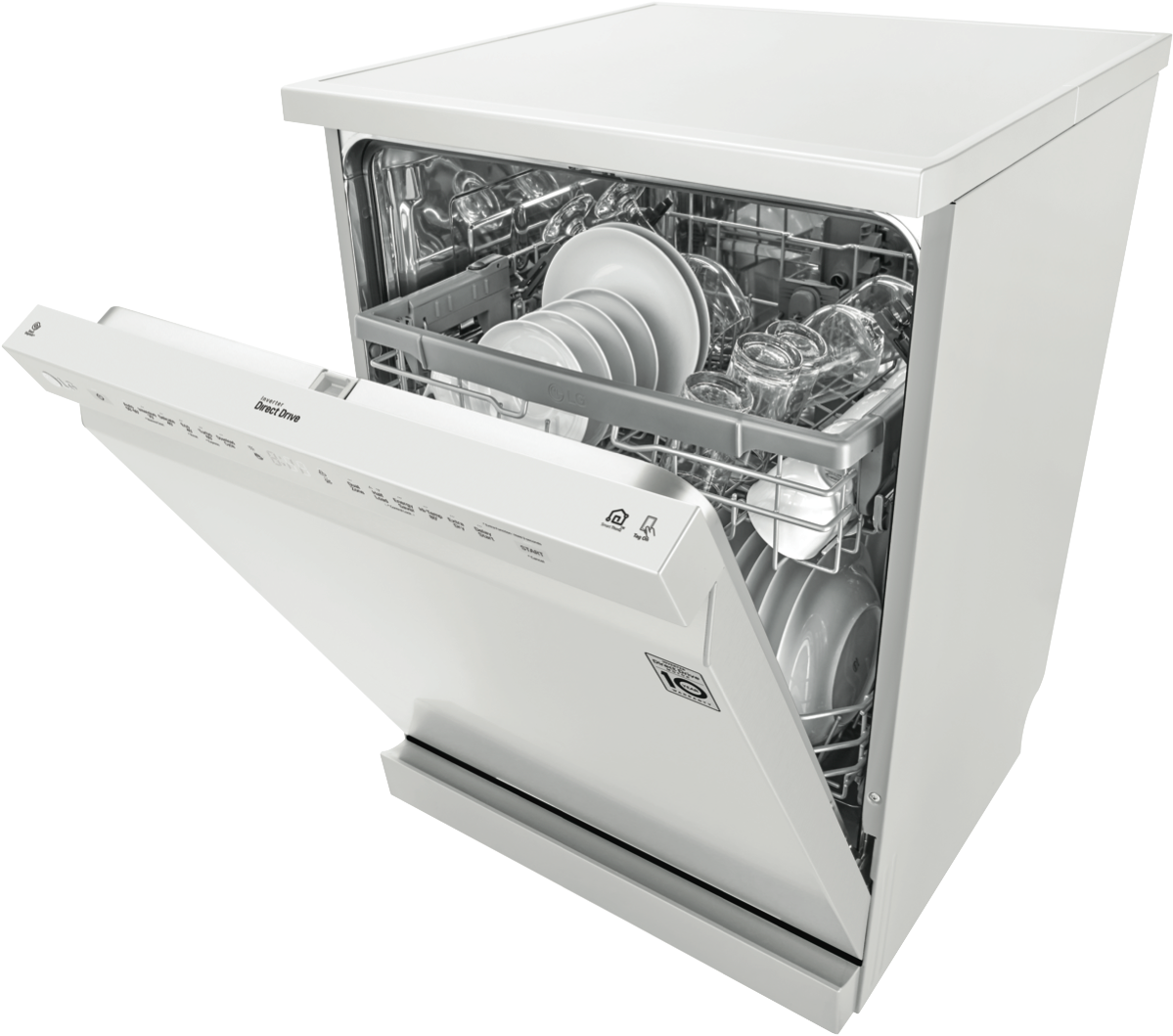 LG XD5B14WH White Dishwasher at The Good Guys