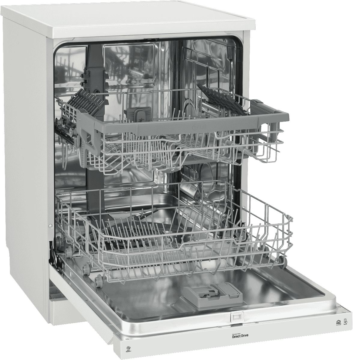 LG XD5B14WH White Dishwasher at The Good Guys