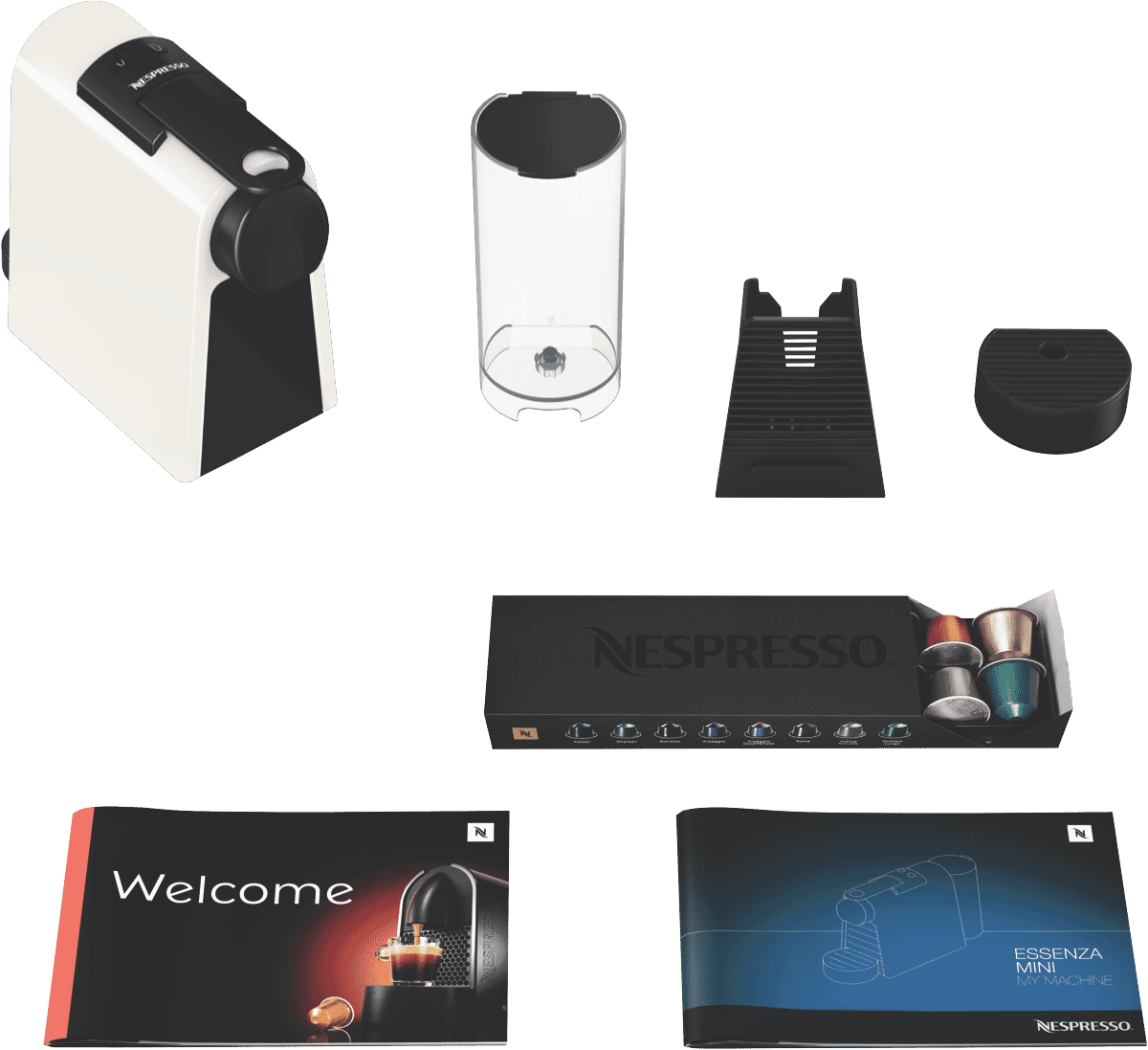 Nespresso EN85WSOLO Essenza Mini Solo Capsule Machine at The Good Guys