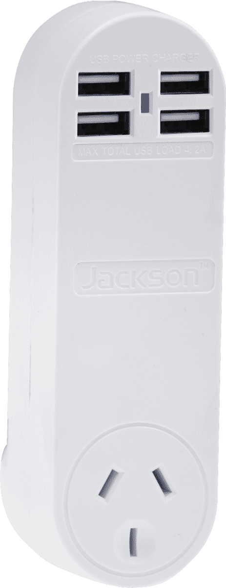 Jackson 4 Rapid USB Charger Mains Power Outlet 4 Amp