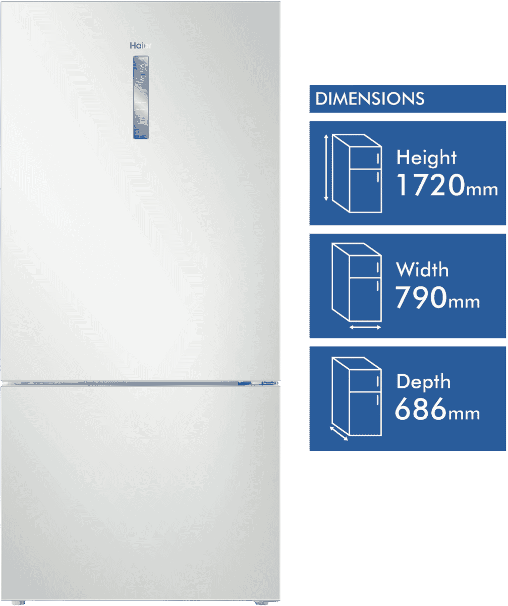 Haier Hrf520bw 498l Bottom Mount Refrigerator At The Good Guys
