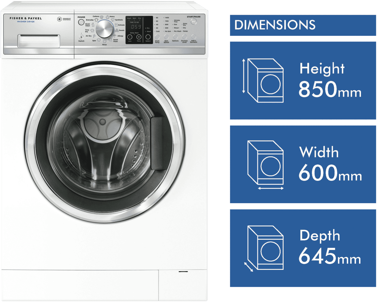 Fisher & Paykel WD8560F1 8.5kg5kg Combo Washer Dryer at The Good Guys