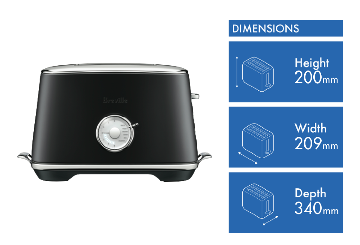 Delonghi Distinta Moments 4 Slice Toaster (Black) - JB Hi-Fi