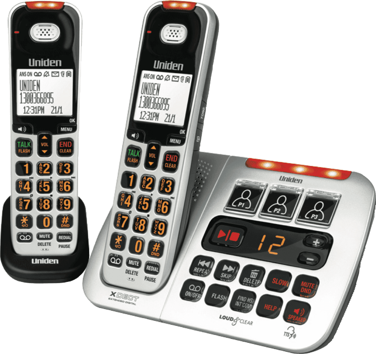 Uniden SSE45+1 Cordless Phone Twin Pack at The Good Guys