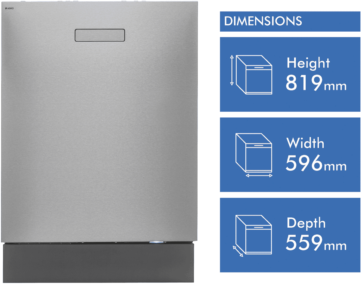 Asko DBI654IBS Built In 82cm Dishwasher at The Good Guys