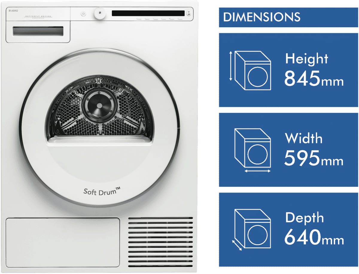 Asko T208C 8kg Classic Condenser Dryer at The Good Guys