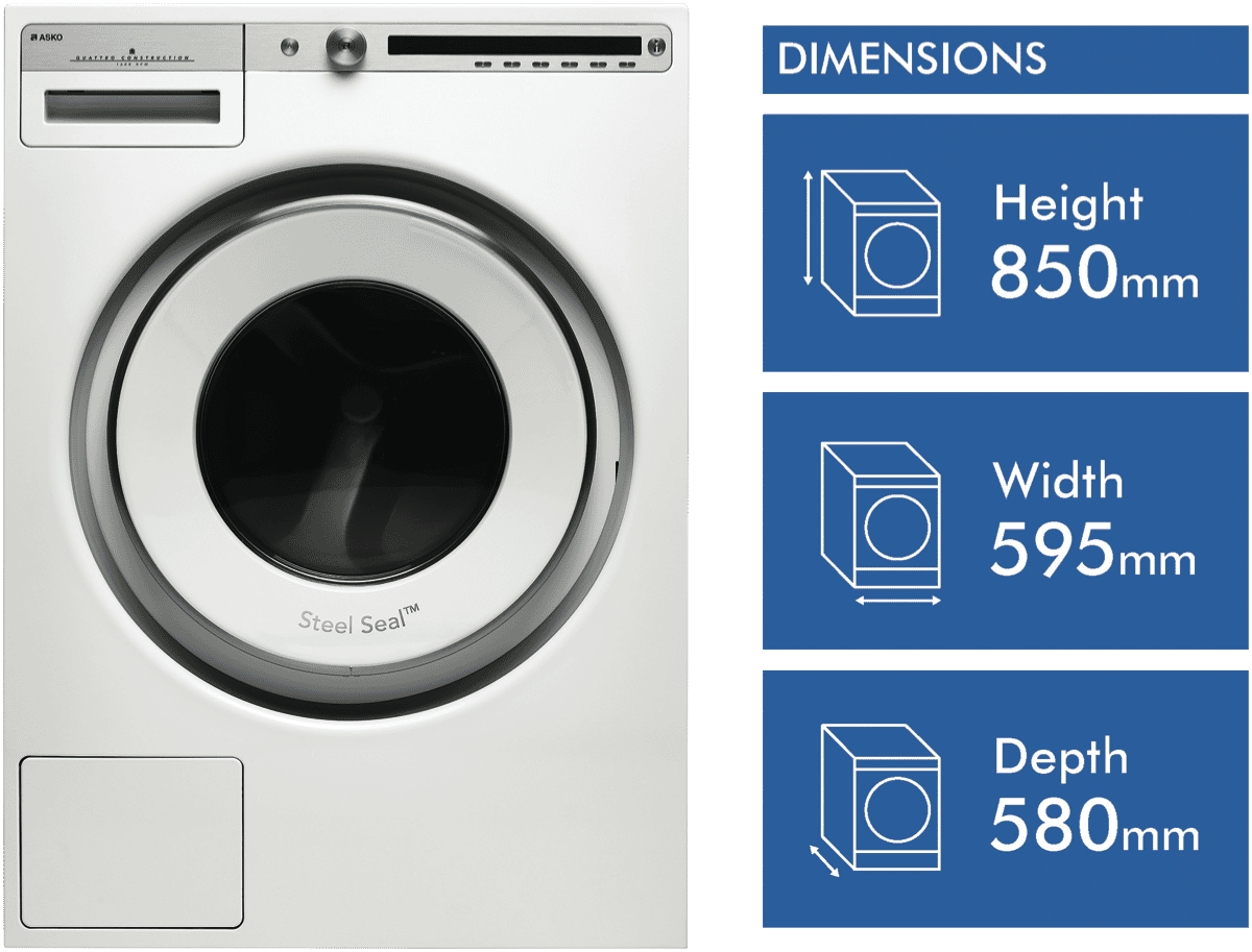 Asko W4086PW 8kg Logic Front Load Washer at The Good Guys