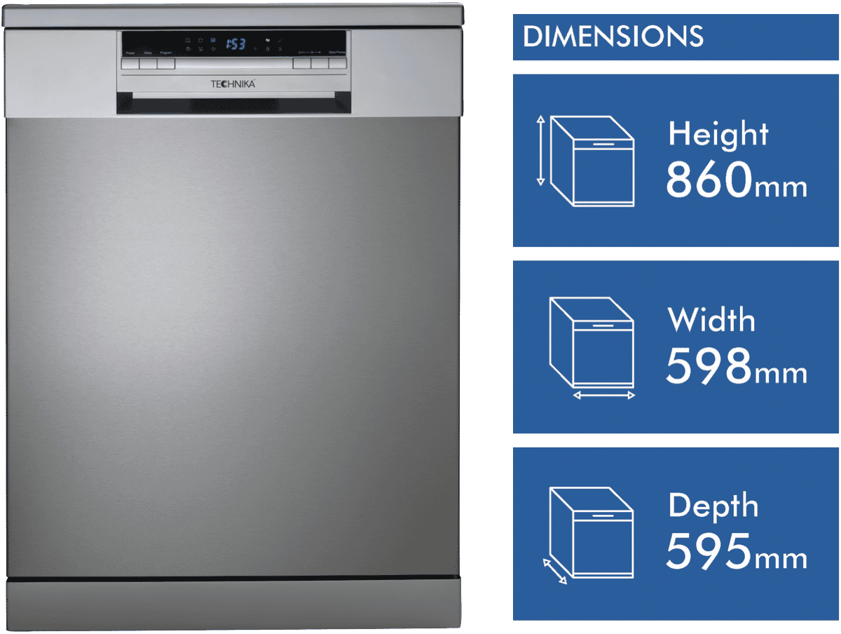 technika stainless steel bench top dishwasher