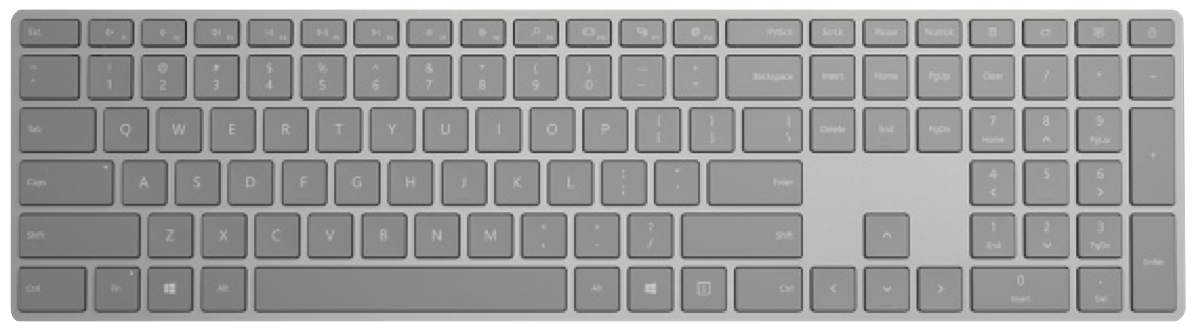 silver keyboard wireless