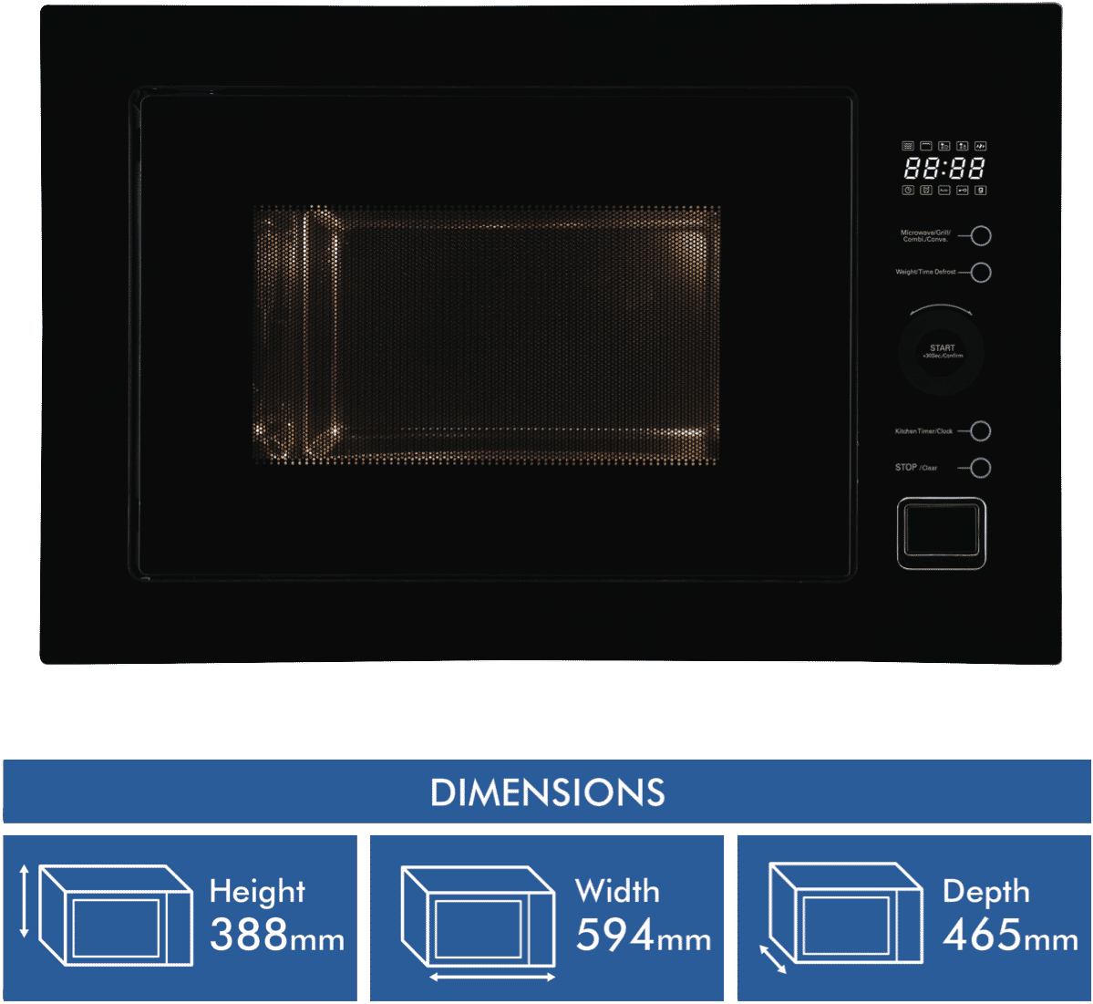InAlto MC25BF Inbuilt Microwave Oven at The Good Guys