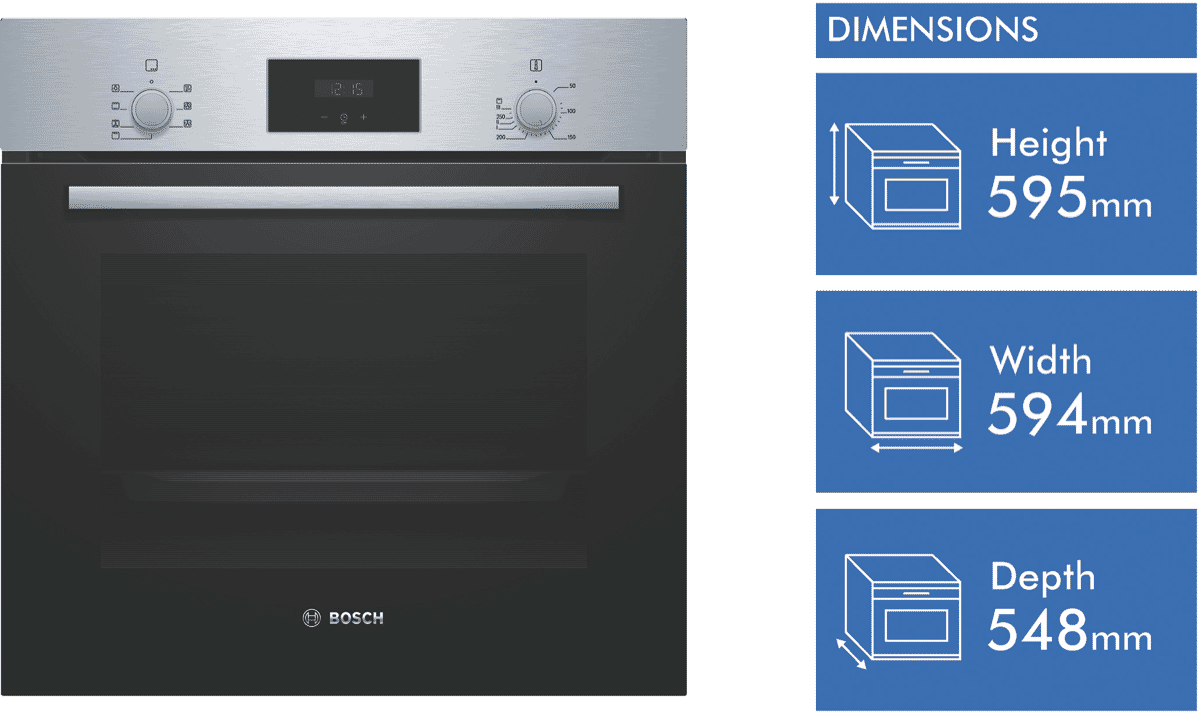Bosch HBF133BS0A 60cm EcoClean Direct Oven at The Good Guys