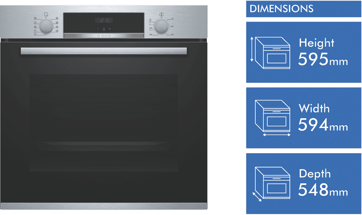 Bosch HBA534ES0A 60cm EcoClean Direct Oven at The Good Guys