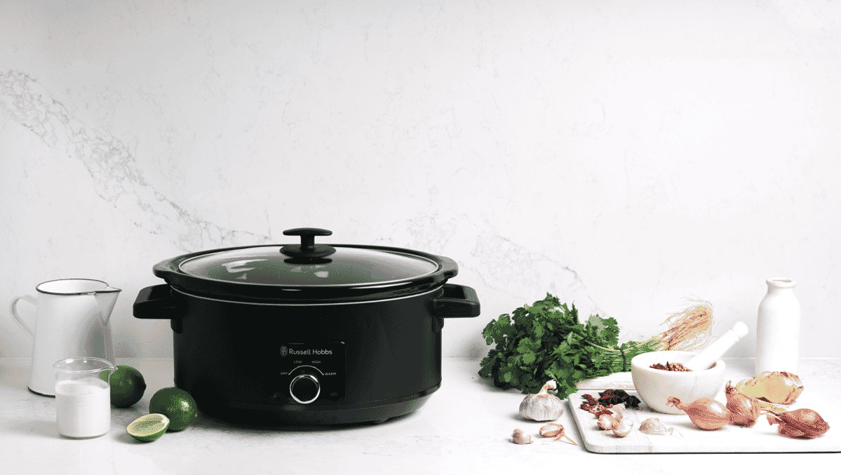 Russell Hobbs RHSC7 7L Matte Black Slow Cooker at The Good Guys