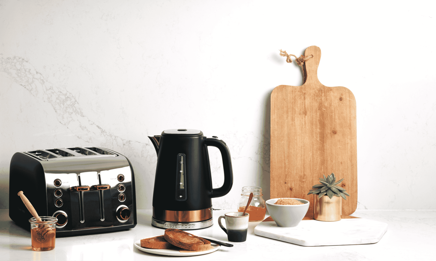 NEW Russell Hobbs RHT94COP Brooklyn 4 Slice Toaster Copper