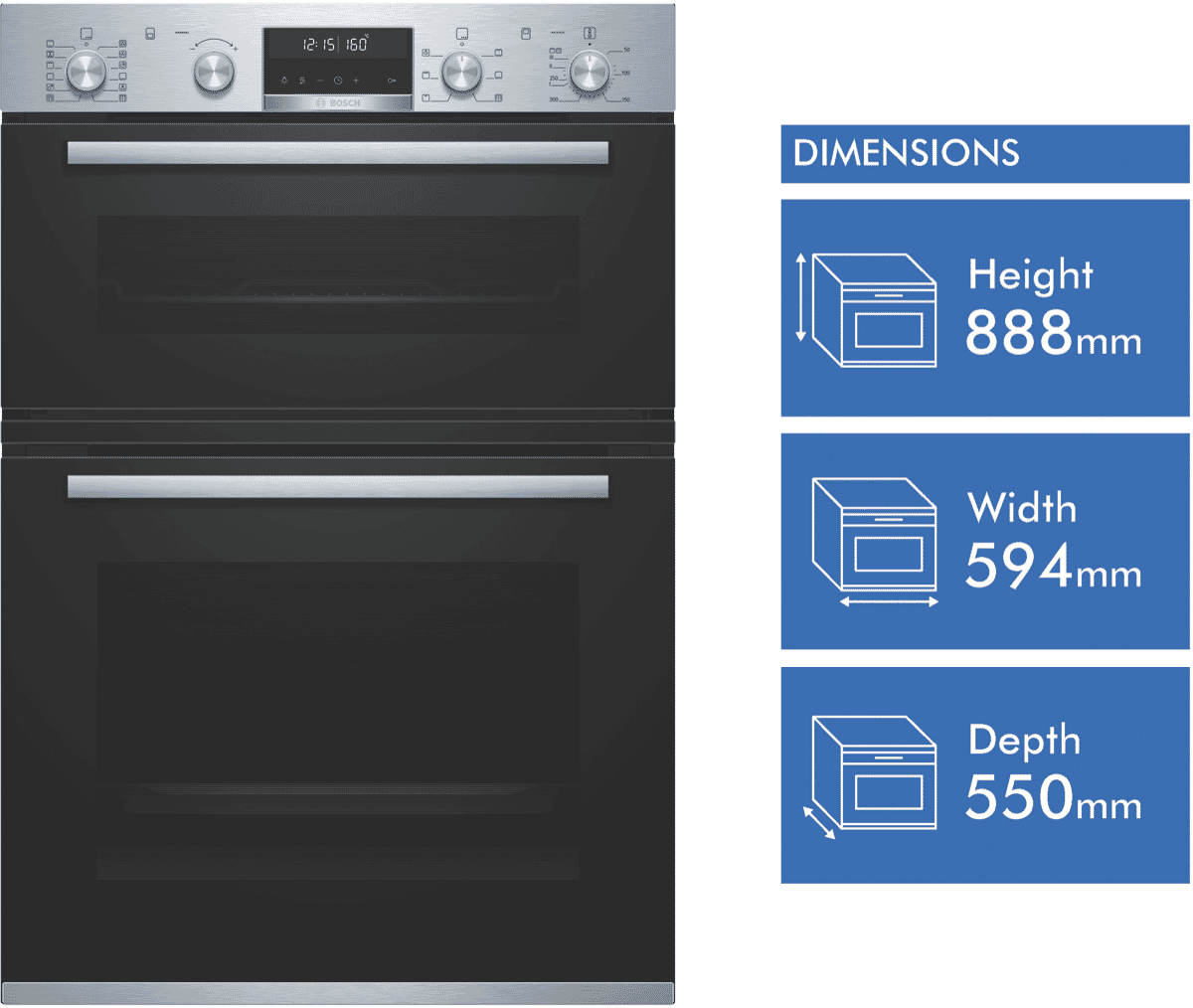 Bosch MBG5787S0A Double Oven Series 6 at The Good Guys