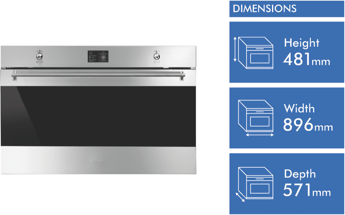 Smeg Sfp9395x1 90cm Pyrolytic Oven At The Good Guys