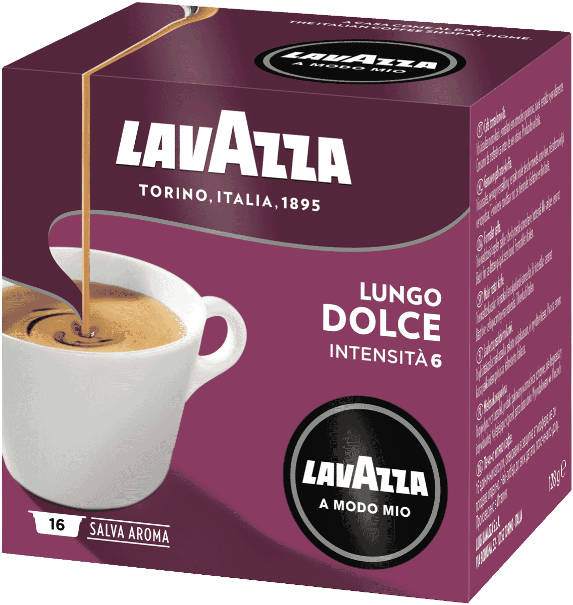 Lavazza 88649 Lungo Dolce Coffee Capsules 16PK at The Good Guys