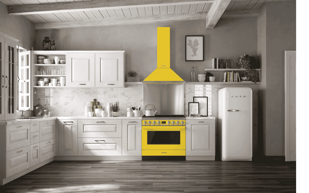 Smeg CPF9IPYW Portofino 90cm Induction Upright Cooker Yellow at The