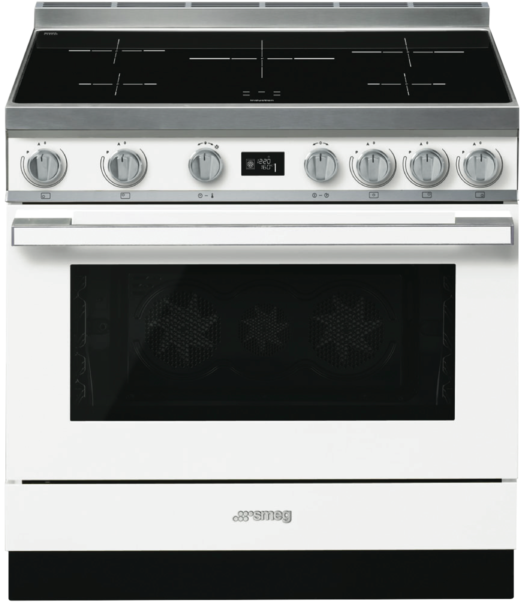 Smeg CPF9IPWH Portofino 90cm Induction Upright Cooker White at The Good