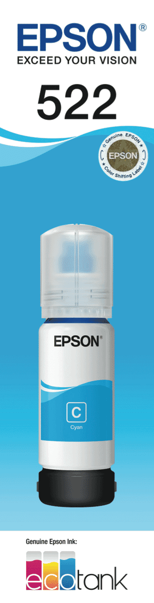 Epson T00M292 - 522 Cyan Ink Bottle