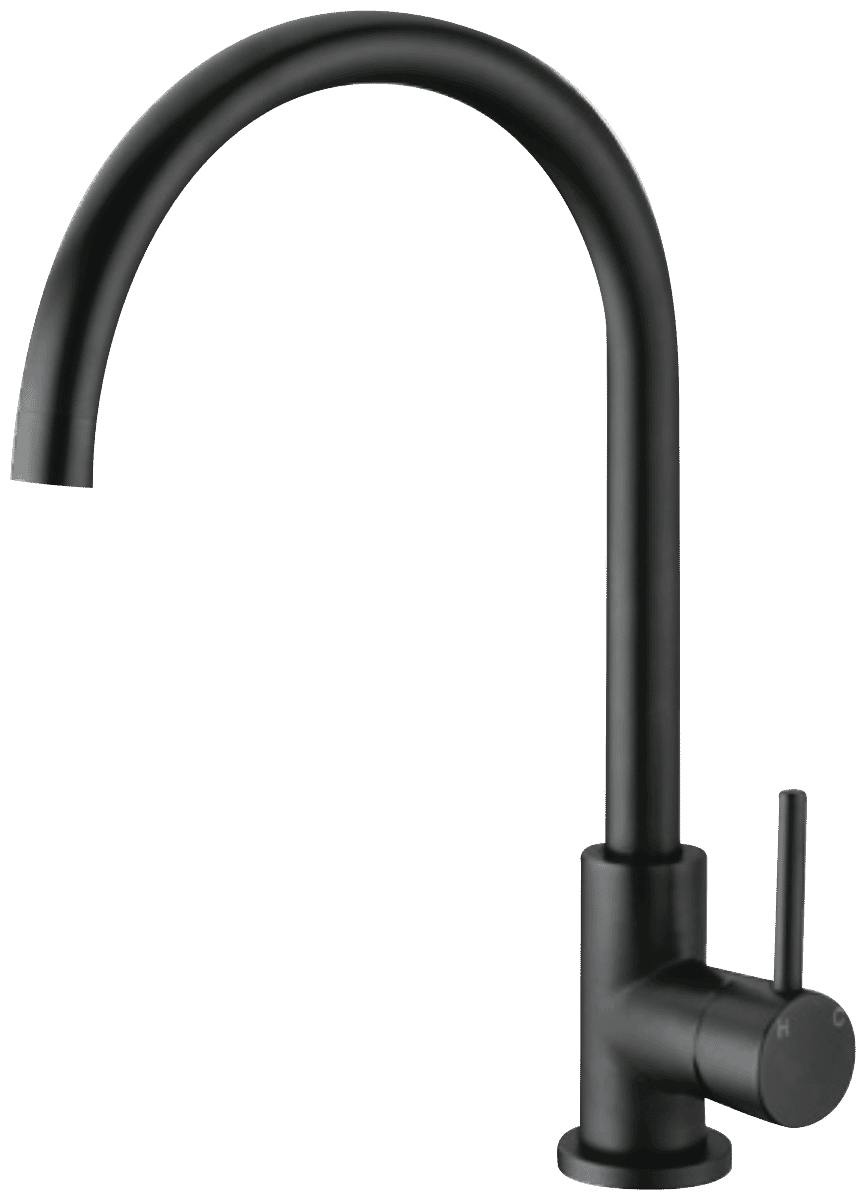 Hafele Matt Black Gooseneck Mixer Tap 569.41.310