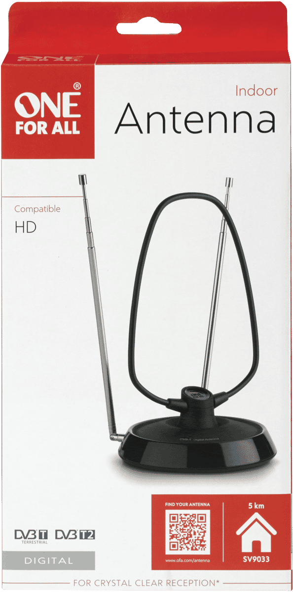 One For All Non-Amplified Indoor DVB-T & DAB Antenna