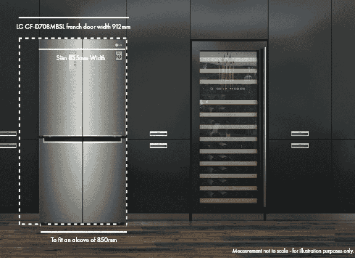LG GFB590PL 594L French Door Refrigerator at The Good Guys