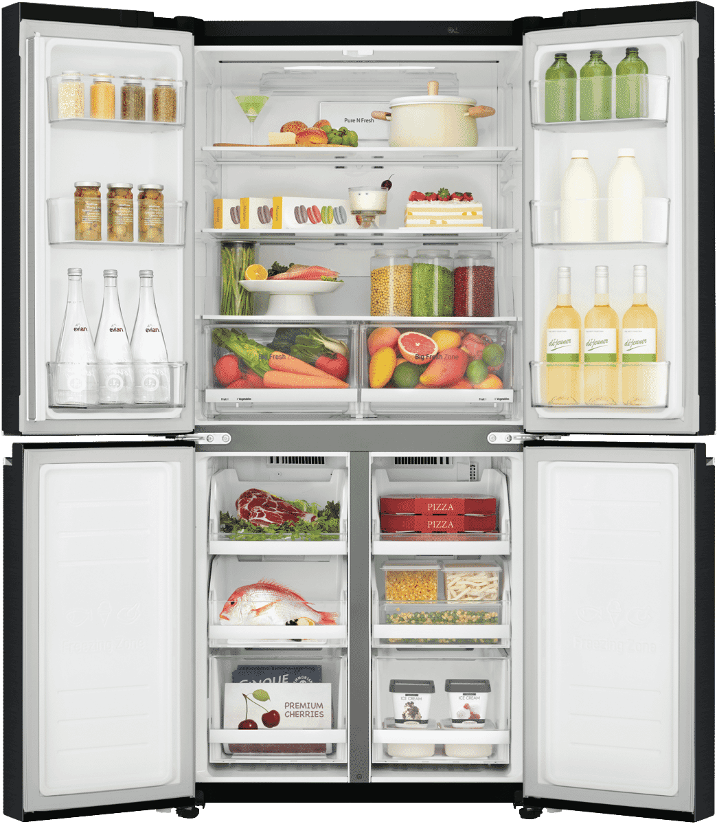 LG GFB590MBL 594L French Door Refrigerator at The Good Guys