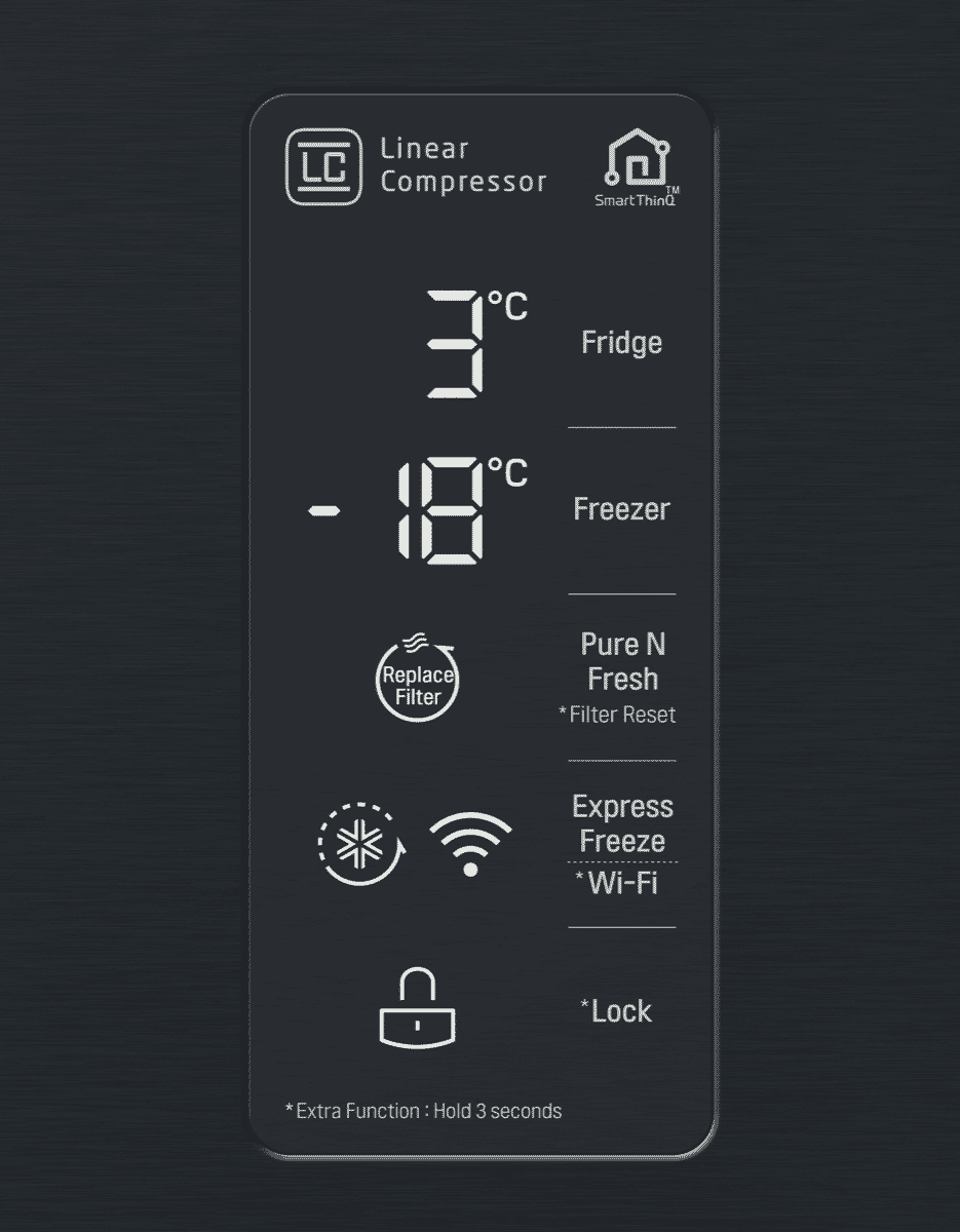 LG GFB590MBL 594L French Door Refrigerator at The Good Guys