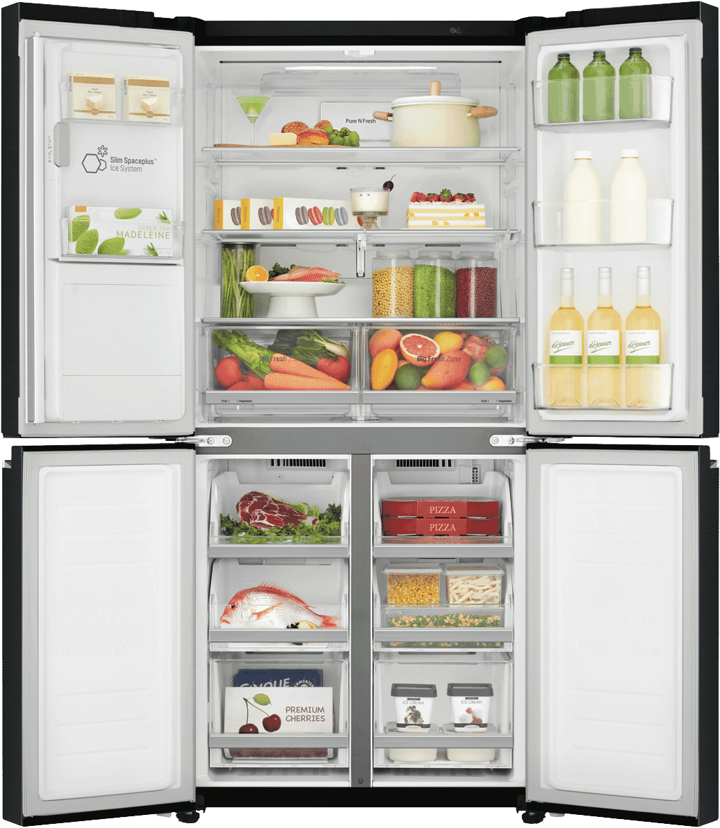 LG GFL570MBL 570L French Door Refrigerator at The Good Guys