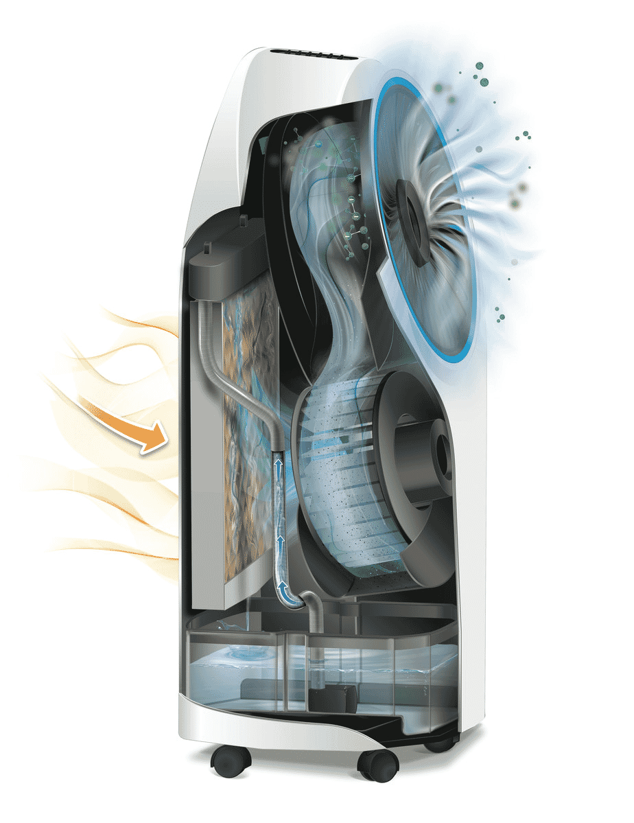 DeLonghi EV250BK Evaporative Cooler Black at The Good Guys