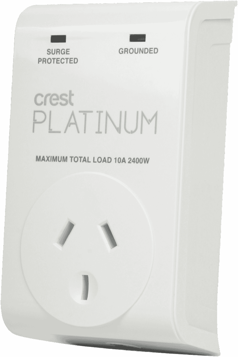 Crest PWU01905 Single Socket Surge Protector at The Good Guys