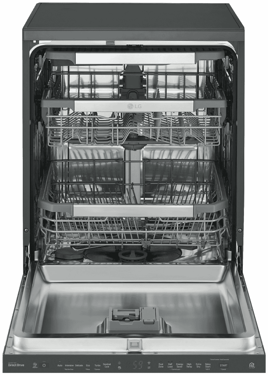 LG XD3A15MB QuadWash Matte Black Stainless Steel Dishwasher at The Good