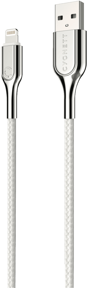 Lightning to USBA Armored Cable 1M White CY2685PCCAL