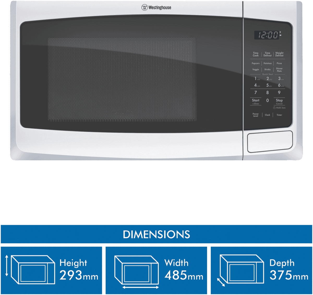 Westinghouse WMF2302WA 23L 800W White Microwave at The Good Guys