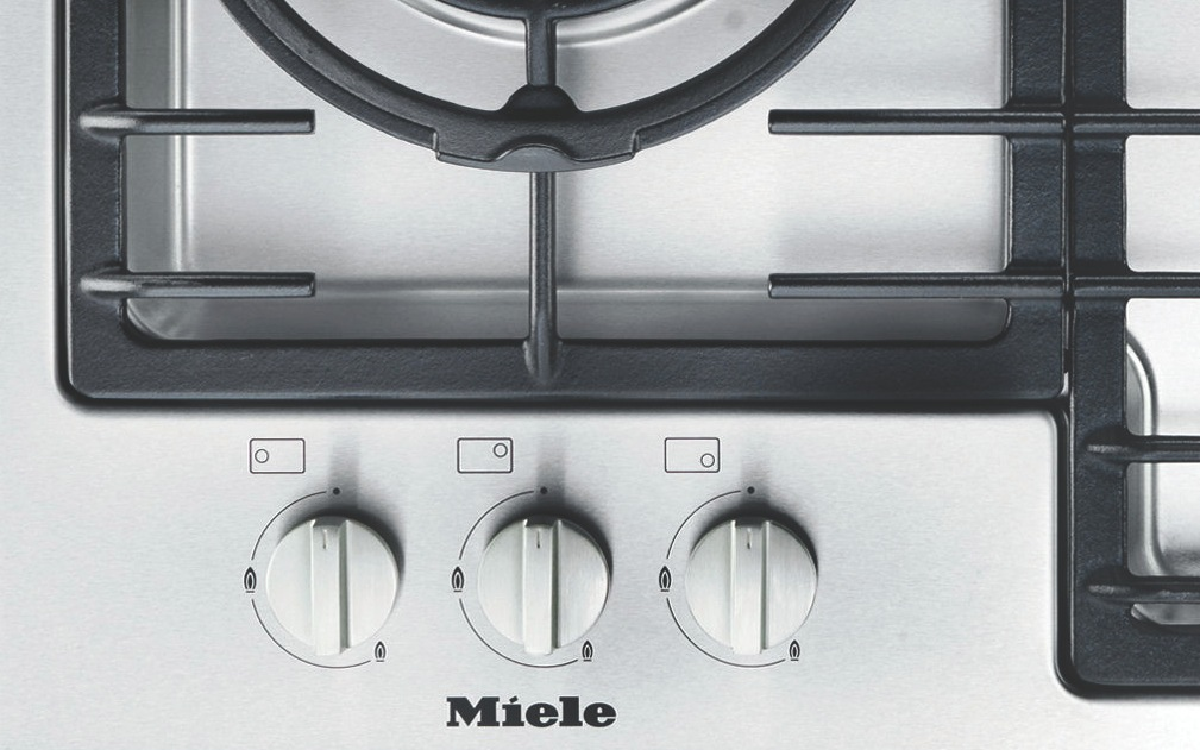 Miele Piano cottura a gas KM 2312 G finitura acciaio inox da 60 cm