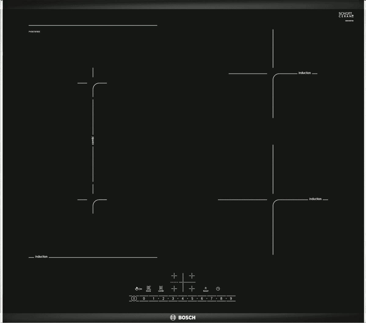 Bosch PVS675FB5E 60cm Induction Cooktop at The Good Guys